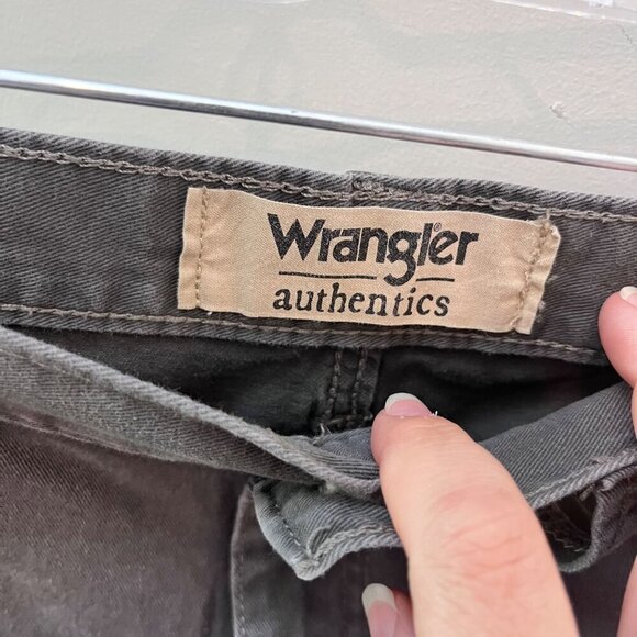 Wrangler Authentics Mens Cargo Pants 46x30 Cotton Gray - Picture 2 of 4